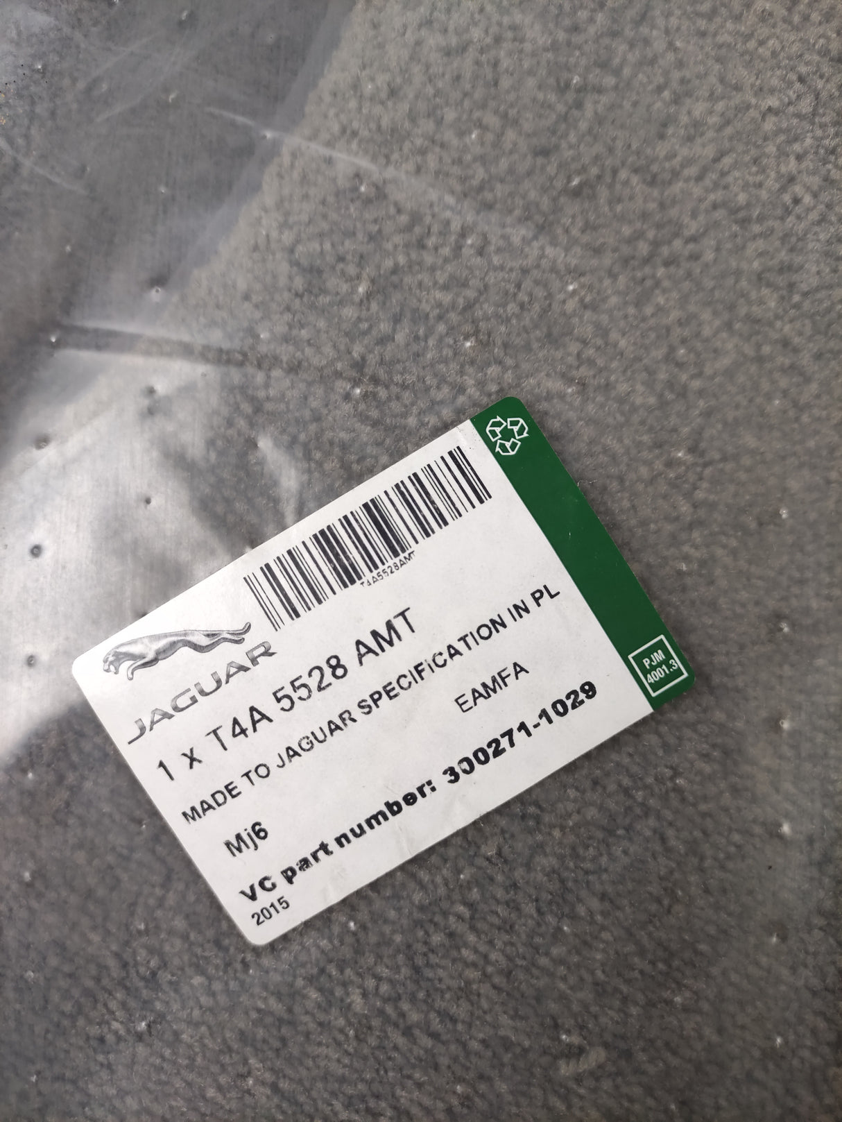 Jaguar Serie Di Tappetini T4A5528AMT